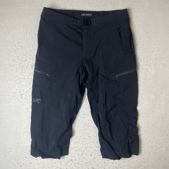 Arc'teryx Pants - Arcteryx Womens Black Capris Hiking Pants Size 4 Zip‎ Pockets Belted